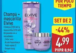 ALDI ELVIVE Champú + mascarilla Elvive oferta