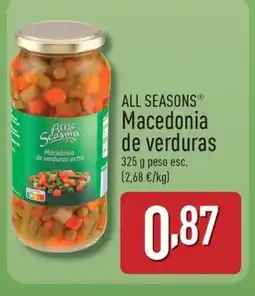 ALDI ALL SEASONS Macedonia de verduras oferta