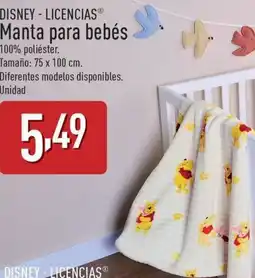 ALDI DISNEY LICENCIAS Manta para bebés oferta