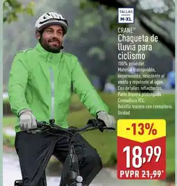 ALDI CRANE Chaqueta de lluvia para ciclismo oferta