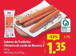 Lidl Sabores de Tradición Chistorra de cerdo de Navarra oferta