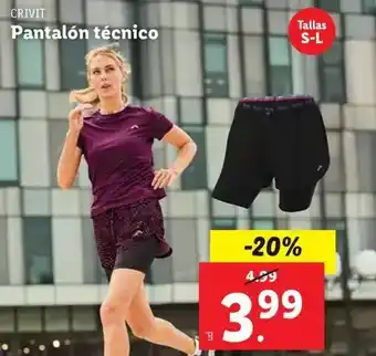 Ocine Crivit - pantalón técnico oferta