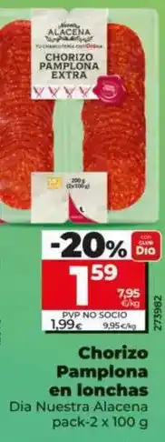 Dia Dia nuestra alacena - chorizo pamplona en lonchas oferta