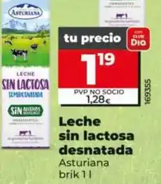 Dia Asturiana - leche sin lactosa desnatada oferta