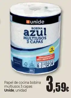 Unide Market Unide - papel de cocina bobina multiusos 3 capas oferta