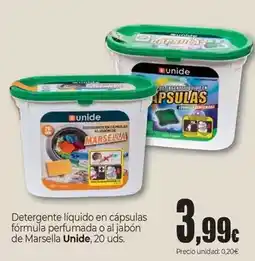 Unide Market Unide - detergente líquido en cápsulas fórmula perfumada o al jabón de marsella oferta