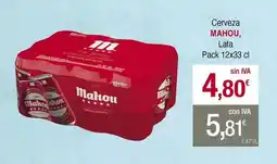 Masymas Mahou - cerveza lata oferta