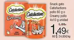 FROIZ Catisfactions - snack gato catisfactions pollo o creamy pollo oferta