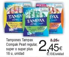 FROIZ Tampax - tampones compak pearl regular, super o super plus oferta
