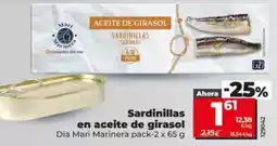 Dia Dia mari marinera - sardinillas en aceite de girasol oferta