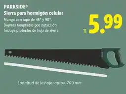Lidl Parkside - sierra para hormigón celular oferta