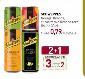 Condis Schweppes Taronja Llimona Citrus Zero O Llimona Zero oferta