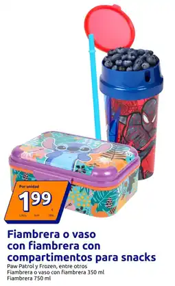 Action Fiambrera o vaso con fiambrera con compartimentos para snacks oferta