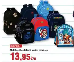Hiper FROIZ SAFTA Multibolsillos Infantil varios modelos oferta