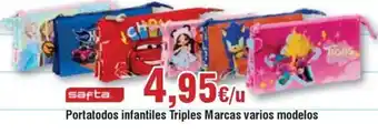 Hiper FROIZ SAFTA Portatodos infantiles Triples Marcas varios modelos oferta