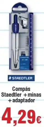 Hiper FROIZ STAEDTLER Compás Staedtler +minas + adaptador oferta