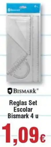 Hiper FROIZ BISMARK Reglas Set Escolar 4 u oferta
