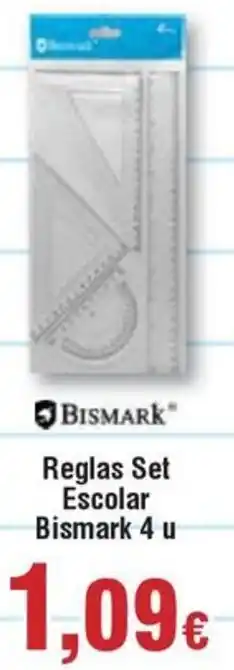 Hiper FROIZ BISMARK Reglas Set Escolar 4 u oferta