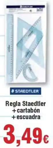Hiper FROIZ STAEDTLER Regla Staedtler +cartabón + escuadra oferta