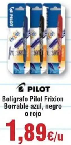 Hiper FROIZ PILOT Bolígrafo Frixion Borrable azul, negro o rojo oferta