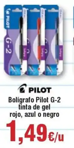 Hiper FROIZ PILOT Bolígrafo G-2 tinta de gel rojo, azul o negro oferta