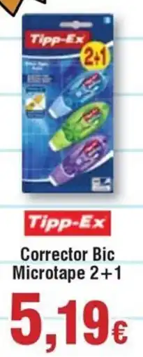Hiper FROIZ TIPP-EX Corrector Bic Microtape 2+1 oferta