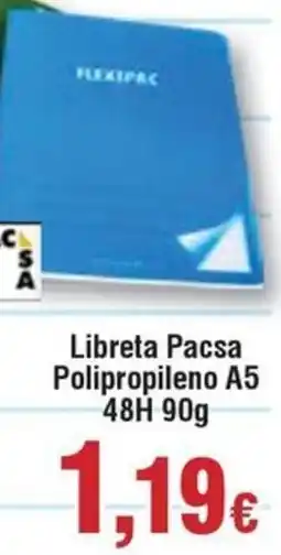 Hiper FROIZ Libreta Pacsa Polipropileno A5 48H oferta