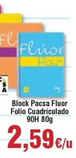 Hiper FROIZ Block Pacsa Fluor Folio Cuadrículado 90H oferta