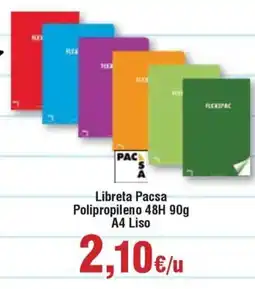 Hiper FROIZ Libreta Pacsa Polipropileno 48H A4 Liso oferta