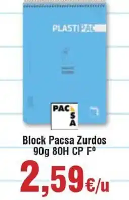 Hiper FROIZ Block Pacsa Zurdos 80H CP Fo oferta