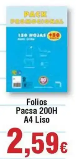 Hiper FROIZ Folios Pacsa 200H A4 Liso oferta