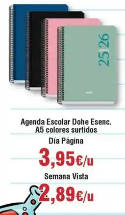 Hiper FROIZ Agenda Escolar Dohe Esenc. A5 colores surtidos oferta