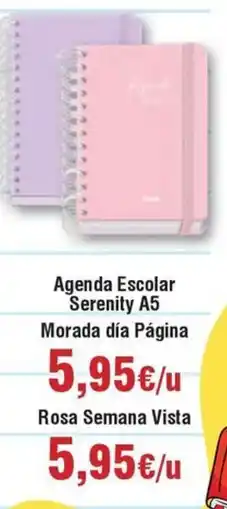Hiper FROIZ Agenda Escolar Serenity A5 oferta