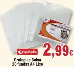 Hiper FROIZ Grafoplas Bolsa 20 fundas A4 Liso oferta