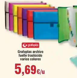 Hiper FROIZ Grafoplas archivo fuelle traslúcido varios colores oferta
