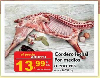 Supermercados La Despensa Cordero Lechal Por Medios O Enteros oferta