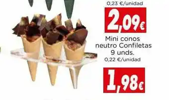 Mini Conos Neutro Confiletas