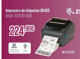 MR Micro Impresora De Etiquetas Gk420 oferta