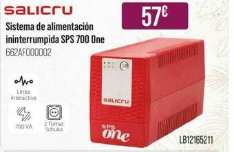MR Micro Salicru Sistema De Alimentación Ininterrumpida Sps 700 One oferta
