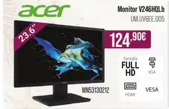 MR Micro Monitor V246hqlb Acer oferta