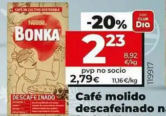 Dia Supermercados Café Molido Descafeinado oferta