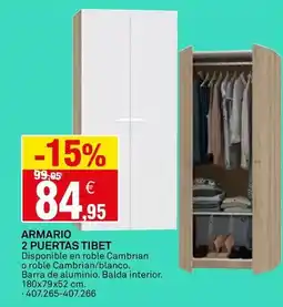 Bricoking Armario 2 puertas tibet oferta