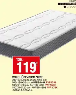 Bricoking Colchon visco nice oferta