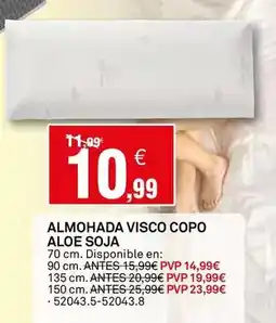 Bricoking Almohada visco copo aloe soja oferta