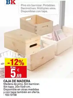 Bricoking Caja de madera oferta
