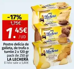 Maskom Supermercados Nestlé - postre delicia de galleta/ de trufa o tarron 2 x 120 gr la lechera oferta