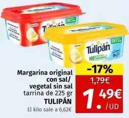 Maskom Supermercados Tulipán - margarina original con sal/ vegetal sin sal oferta