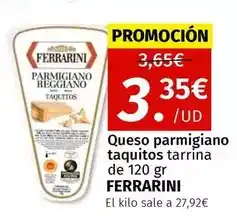 Maskom Supermercados Ferrarini - queso parmigiano taquitos oferta