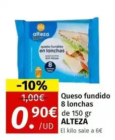 Maskom Supermercados Alteza - queso fundido 8 lonchas oferta