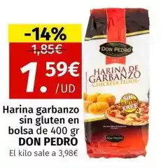 Maskom Supermercados Don pedro - harina garbanzo sin gluten en bolsa de 400 gr oferta